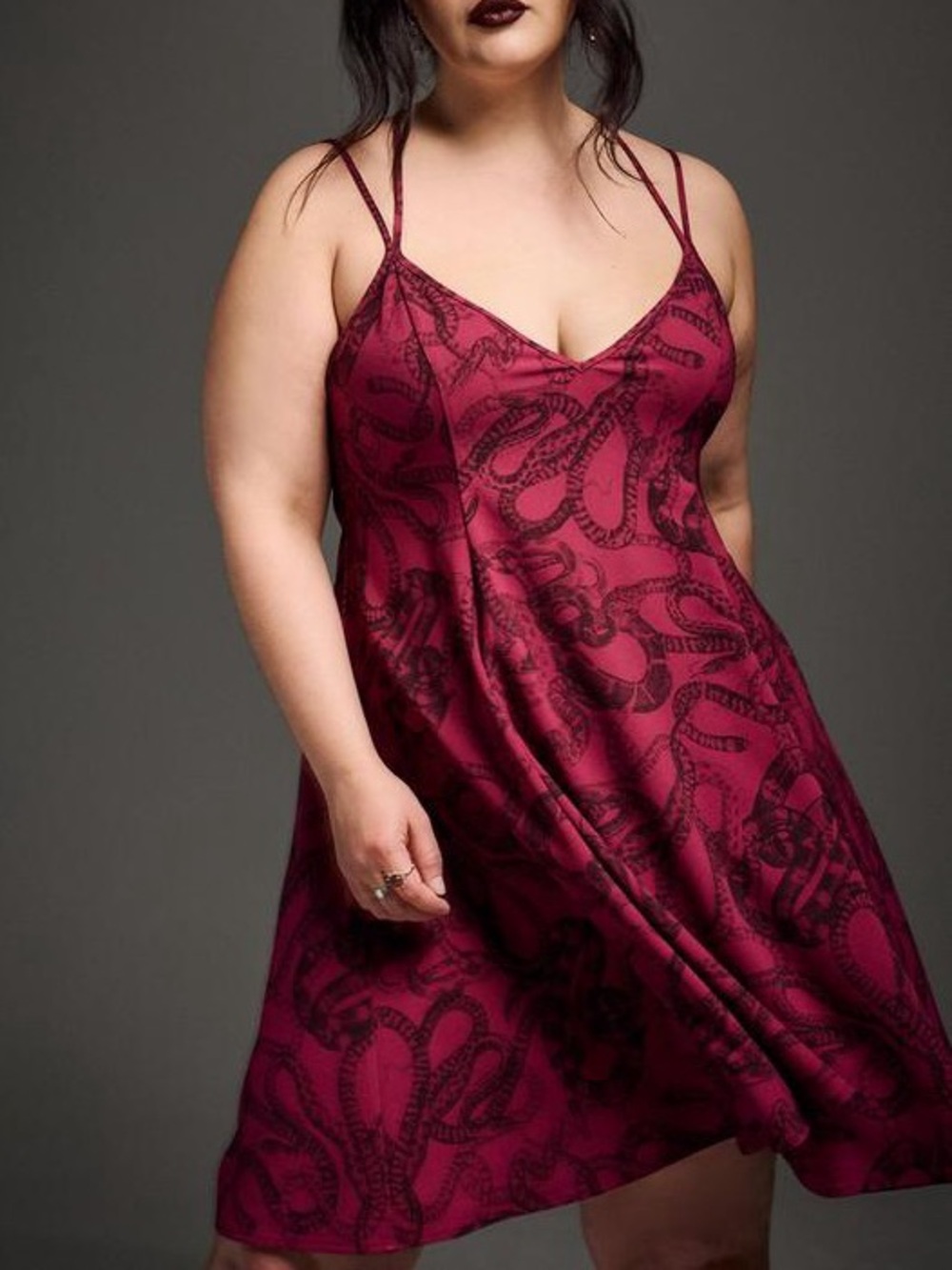Torrid NEW Nightfall Snake Print Strappy Mini Dress XXL